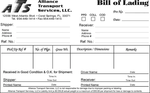 Bill of Lading